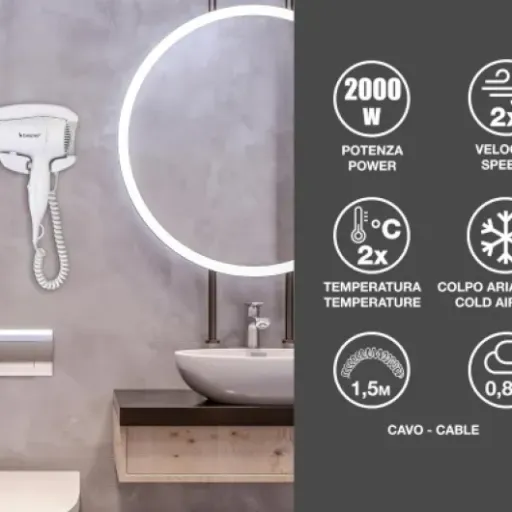 Test BEPER 40.490 : le sèche-cheveux mural simple qui fait le job pour la salle de bain