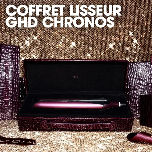 Ghd - Lisseur cheveux ghd chronos - Fer à lisser professionnel - Coiffage 3x plus rapide, plus brillant, 2x moins de frisottis, sans chaleur extrême - Lisseur boucleur idéal tous types cheveux Cherry Chic
