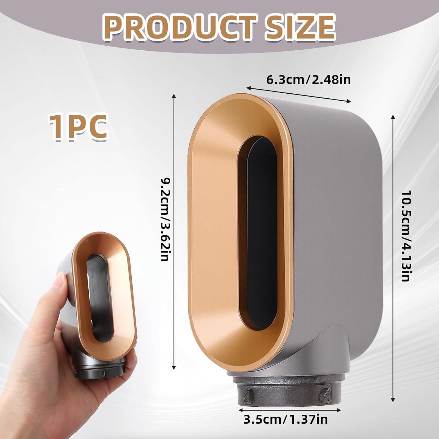 Buse de Séchage Pré-Coiffante pour Dyson Airwrap - Fixation à Séchage Rapide pour HS01/HS05, Buse de Rechange Préformée Compatible pour Dyson Air Wrap, Doré