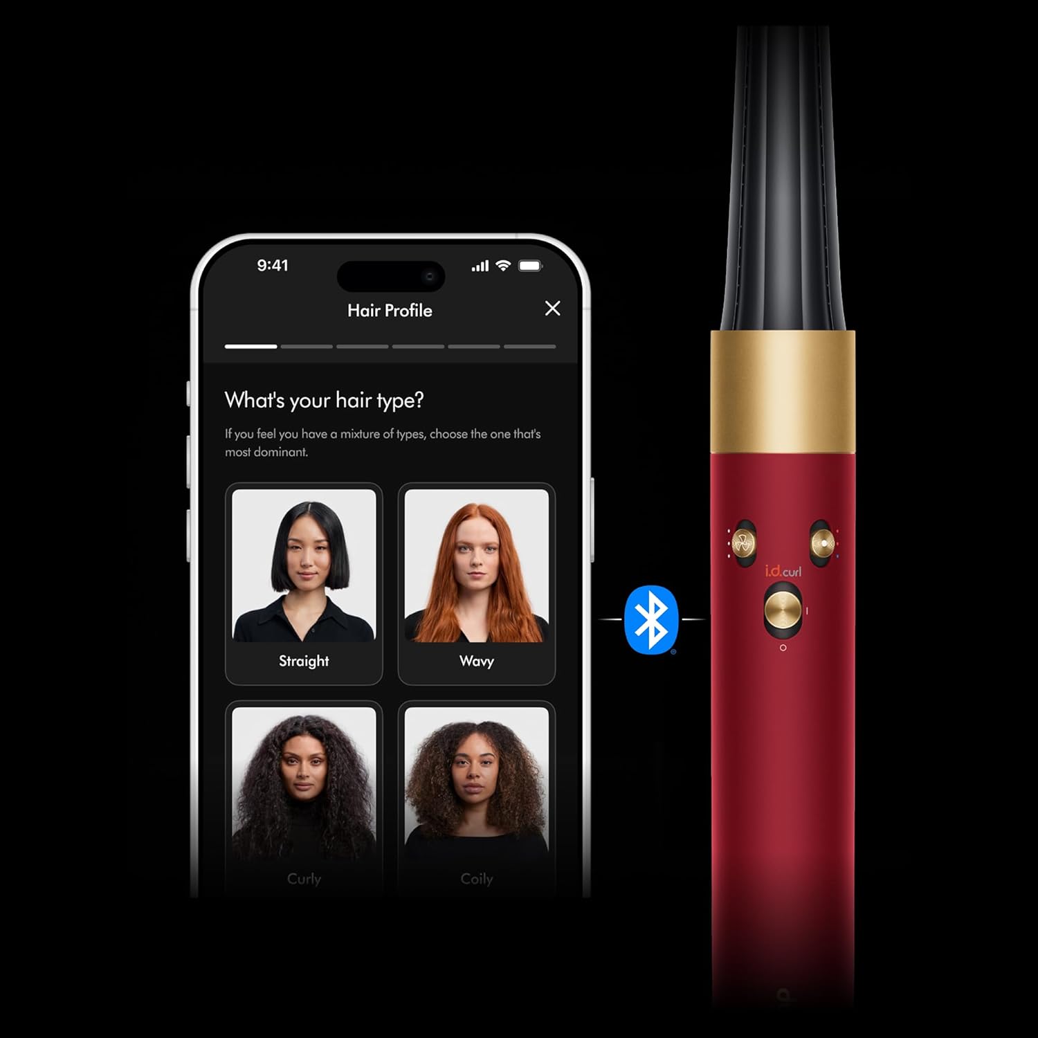 Dyson Airwrap i.d.™ outil de séchage séchant – Cheveux raides à ondulé Cheveux raides à ondulé (Rouge velours et or)