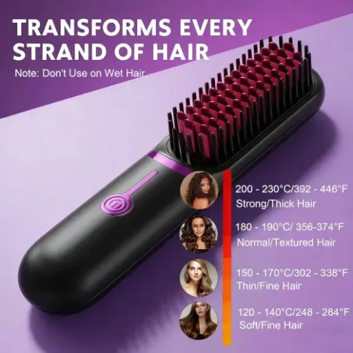 Test Brosse Lissante ZZJTPA : la brosse sans fil pratique mais avec quelques limites