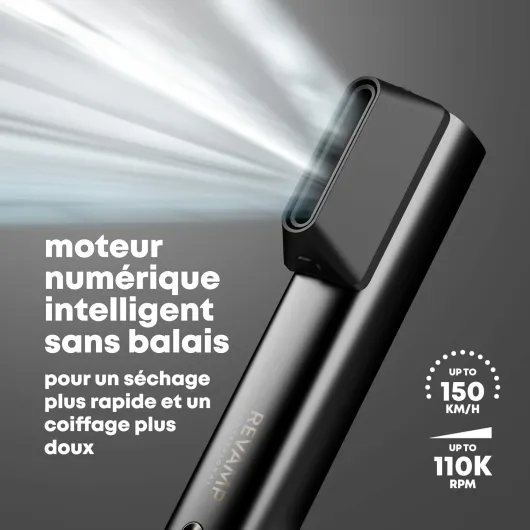 HydroShine Air Styler 3-en-1– Technologie Hydro Ionique pour une Hydratation en Profondeur et une Brillance Intense– Avec Brosse Sèche-Cheveux et Brosse Rotative, Compact et Ultra Léger